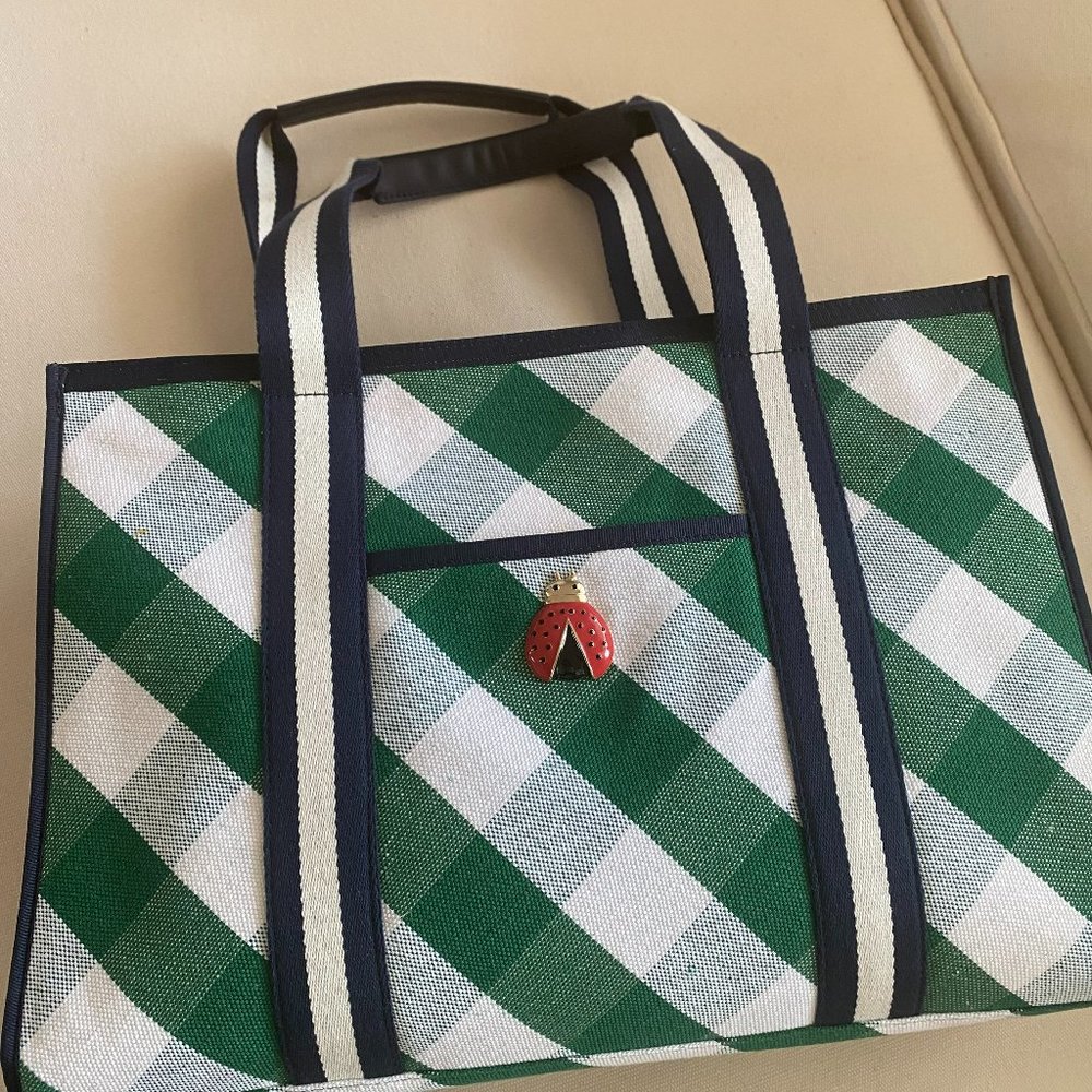 Talbots Green/White Shoulder Bag